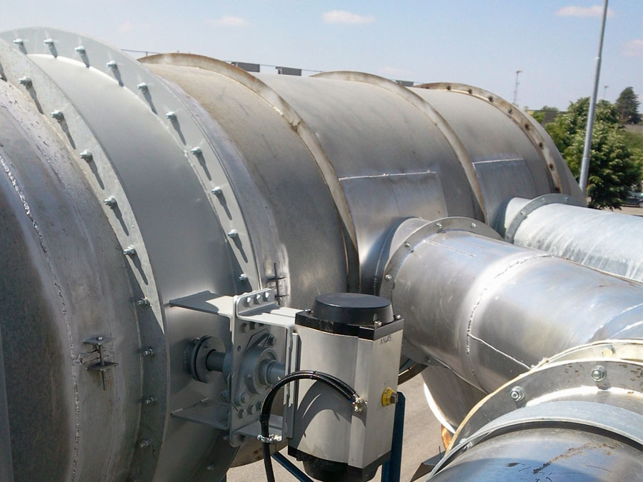 Foto del intercambiador aire-agua del sistema RTO realizado por airTReco para BiesSse Tape Solutions.